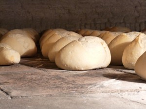 Pans rodons dins al forn